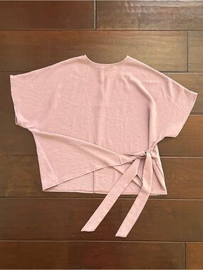 SHEIN Rose Side Tie Short Sleeve Tunic